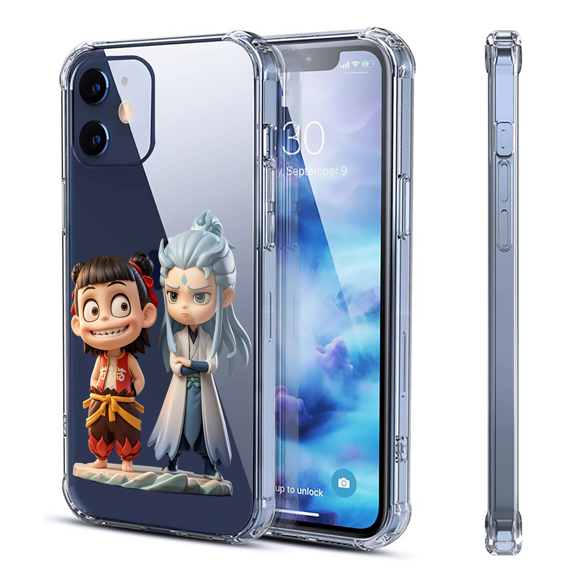 （画像用） Ne Zha 2 ナタ 魔童の大暴れ 【iPhone 12シリーズ対応】透明スマホケース（クリアソフトケース）